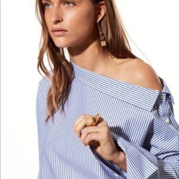 Aritzia Babaton Abram striped long sleeve blouse - Picture 2 of 14